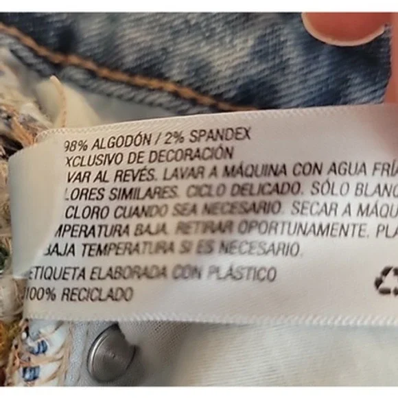 Knox Rose Embroidered Jeans Boho Western Indie Festival Chevron Stretch Size 8 - Picture 5 of 11